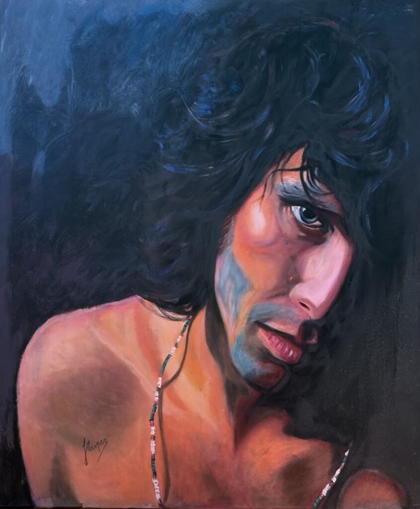 Retrato de Jim Morrison pintado por Nasper, arte urbano, cuadro original "JIM"