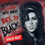 Retrato de Amy Winehouse pintado por Nasper, obra vendida, arte urbano estilo grafiti.